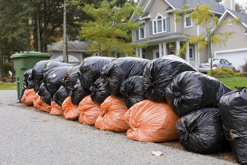 Various types of builder's waste materials